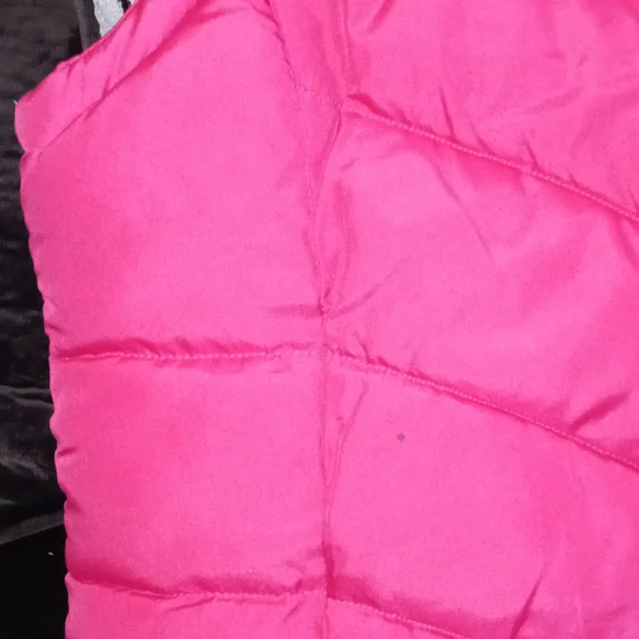 "FADED GLORY" HoT Pink/black zip up vest w/ pockets Size: L 12/14 - Picture 7 of 8